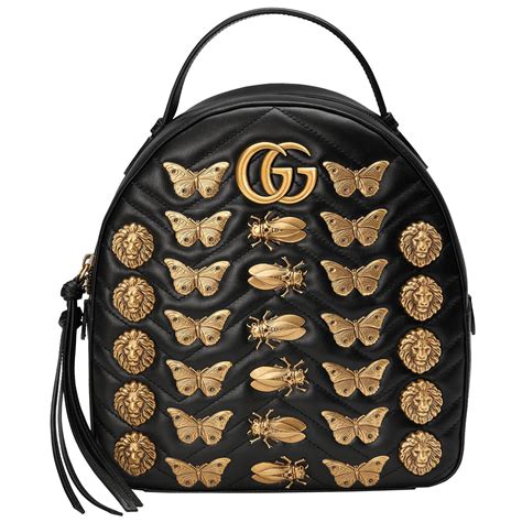 gucci gg marmont animal studs backpack|Gucci Marmont shoulder bag red.